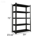 Shelves With 5 Removable Dividers, Durable For Garage - Black by HouseOfZazla