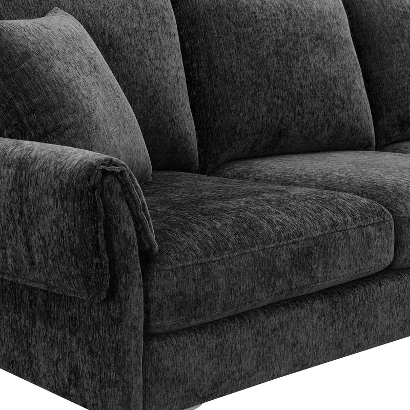 84" Convertible Sectional Sofa, Modern Chenille L-Shaped Sofa Couch with Reversible Chaise Lounge, Fit for Living Room, Apartment (2 Pillows)