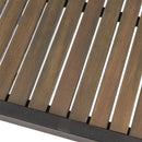 Vermilion Outdoor Dining Chair With Vertical Slat And Wooden Arm by HouseOfZazla