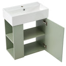21.6 Inch Modern Floating Bathroom Vanity with Ceramic Basin