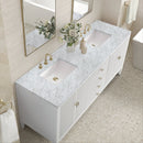 James Martin Myrrin 72" Double Bathroom Vanity, Bright White