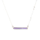 Dainty Amethyst Bar Necklace