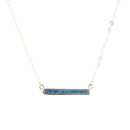 Dainty Azurite Bar Necklace