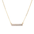 Dainty Botswana Agate Bar Necklace