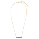 Dainty Green Aventurine Bar Necklace