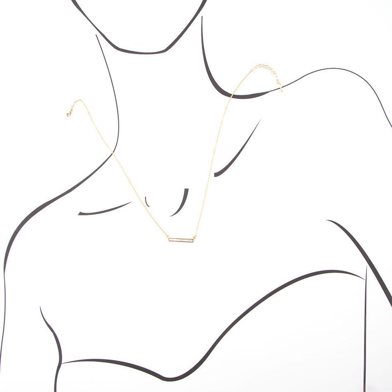 Dainty Mother of Pearl Bar Necklace