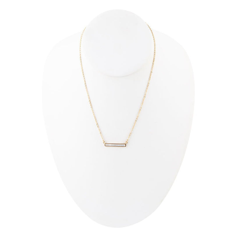 Dainty Mother of Pearl Bar Necklace