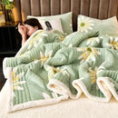 GobekUsa Cozy Milk Velvet Blanket - 3 Layer Warmth & Fluffy Weighted Blanket