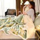 GobekUsa Cozy Milk Velvet Blanket - 3 Layer Warmth & Fluffy Weighted Blanket