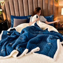 GobekUsa Cozy Milk Velvet Blanket - 3 Layer Warmth & Fluffy Weighted Blanket