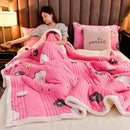 GobekUsa Cozy Milk Velvet Blanket - 3 Layer Warmth & Fluffy Weighted Blanket