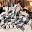 GobekUsa Cozy Milk Velvet Blanket - 3 Layer Warmth & Fluffy Weighted Blanket