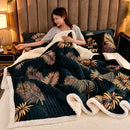 GobekUsa Cozy Milk Velvet Blanket - 3 Layer Warmth & Fluffy Weighted Blanket