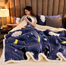 GobekUsa Cozy Milk Velvet Blanket - 3 Layer Warmth & Fluffy Weighted Blanket