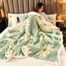 GobekUsa Cozy Milk Velvet Blanket - 3 Layer Warmth & Fluffy Weighted Blanket
