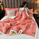 GobekUsa Cozy Milk Velvet Blanket - 3 Layer Warmth & Fluffy Weighted Blanket