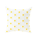 Daisy flora embroidered blue & white cushion cover living room decor by Decorbites