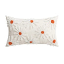Daisy flora embroidered blue & white cushion cover living room decor by Decorbites