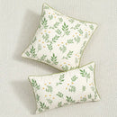 Daisy floral embroidery cream cushion cover living room pillow by Decorbites