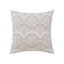 Daisy floral geometric embroidery pillowcase for living room decor by Decorbites