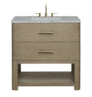 James Martin Lucian 36" Single Bathroom Vanity, Pebble Oak
