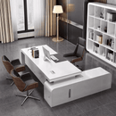 Halcyon · White L-Shaped Executive Desk