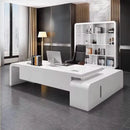 Halcyon · White L-Shaped Executive Desk