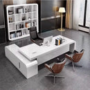 Halcyon · White L-Shaped Executive Desk