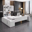 Halcyon · White L-Shaped Executive Desk