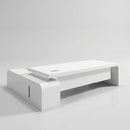 Halcyon · White L-Shaped Executive Desk