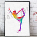 Dance king yoga print set of 6 rainbow watercolor posters bedroom art by Decorbites