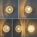 GobekUsa Dandelion Crystal Ball Chandelier LED Hanging Lamp for Bedroom and Restaurant