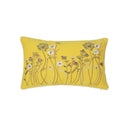 Dandelion floral yellow & gray pillow cover living room decor by Decorbites