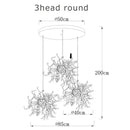 Dandelion gold & silver chrome leaf led chandelier dining room light by Decorbites
