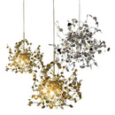 Dandelion gold & silver chrome leaf led chandelier dining room light by Decorbites