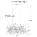 Dandelion gold & silver chrome leaf led chandelier dining room light by Decorbites