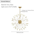GobekUsa Dandelion Golden Ball Chandelier - Nordic Postmodern Bedroom Dining Room Decor