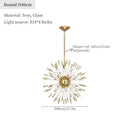 GobekUsa Dandelion Golden Ball Chandelier - Nordic Postmodern Bedroom Dining Room Decor