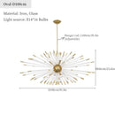 GobekUsa Dandelion Golden Ball Chandelier - Nordic Postmodern Bedroom Dining Room Decor