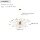 GobekUsa Dandelion Golden Ball Chandelier - Nordic Postmodern Bedroom Dining Room Decor