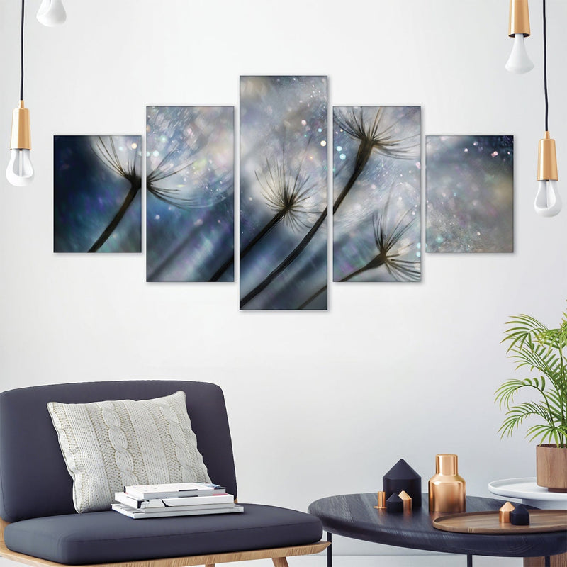 Dandelion Space Canvas - 5 Panel