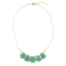 Dani Aventurine and Pearl Necklace