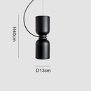 Danish Art Wrought Iron Pendant Light in Black or White