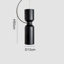 Danish Art Wrought Iron Pendant Light in Black or White