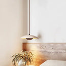 GobekUsa Cream Stone Wood Chandelier: Danish Style Bedroom Pendant Lamp for Natural Atmosphere