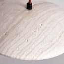 GobekUsa Cream Stone Wood Chandelier: Danish Style Bedroom Pendant Lamp for Natural Atmosphere