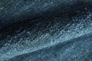 Dark Blue Hand-Knotted Solid Area Rug 2x3 - Silk Bamboo Blend