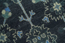 Dark Blue and Beige 5.6x8.6 Hand Knotted Traditional Oushak wool area rug by The Rug Decor
