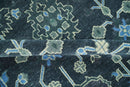 Dark Blue and Beige 5.6x8.6 Hand Knotted Traditional Oushak wool area rug by The Rug Decor
