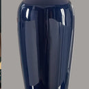GobekUsa Dark Blue Ceramic Table Lamp with Remote Control for Bedroom and Living Room
